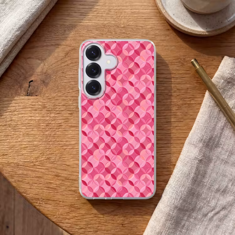 Geometrisch - Mozaïek - Modern - Roze Telefoonhoesje Samsung Galaxy S26 klein 975 -sfeer1