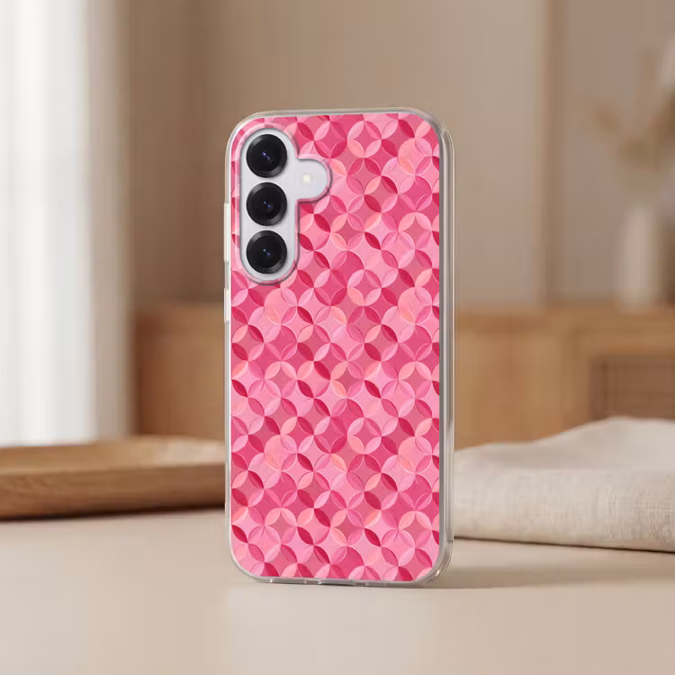 Geometrisch - Mozaïek - Modern - Roze Telefoonhoesje Samsung Galaxy S26 klein 975 -sfeer2