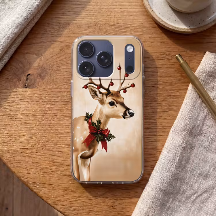 Gewei - Kerst - Rendier - Rood Telefoonhoesje iPhone 17 Pro klein -sfeer1