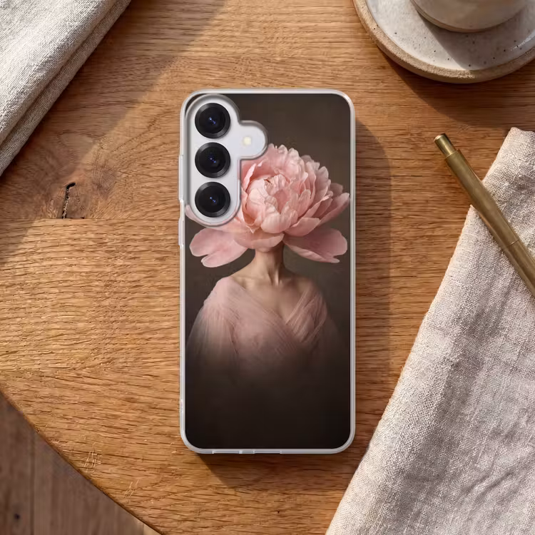 Gezicht - Roos - Roze Telefoonhoesje Samsung Galaxy S26 klein -sfeer1