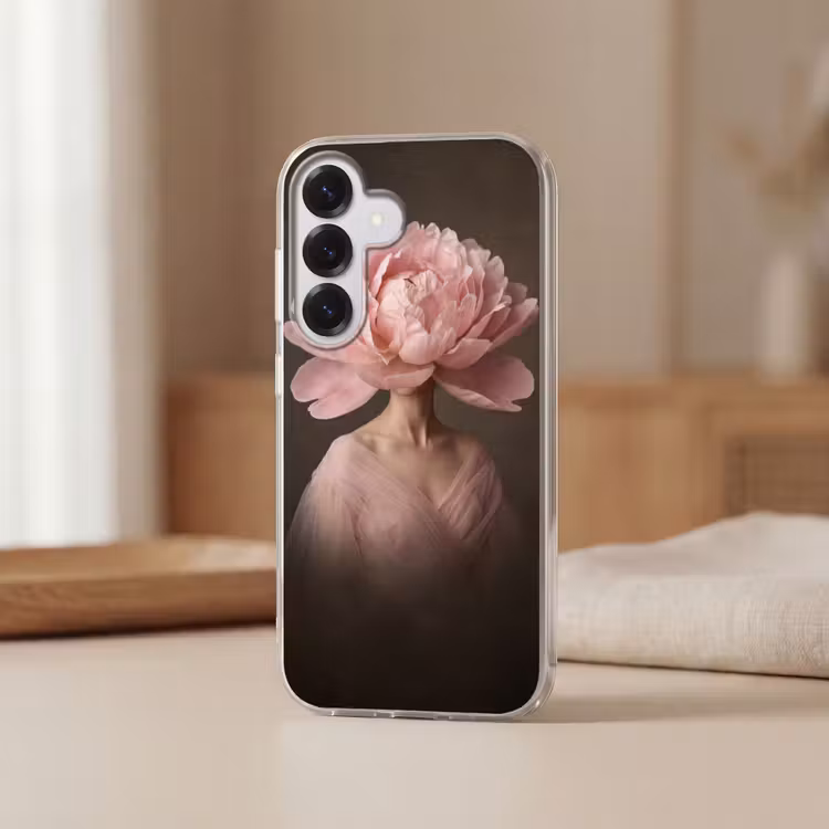 Gezicht - Roos - Roze Telefoonhoesje Samsung Galaxy S26 klein -sfeer2