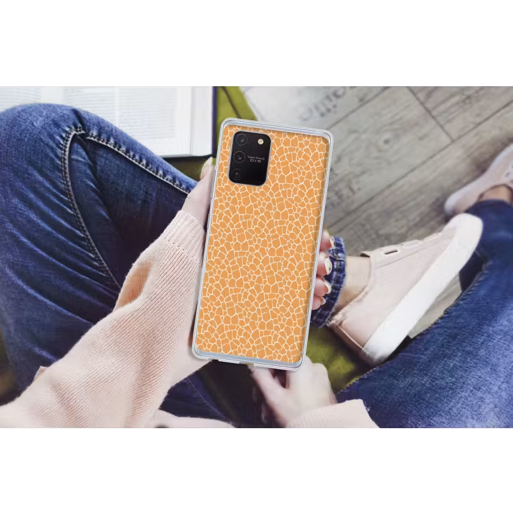 Giraf - Oranje - Patroon Telefoonhoesje Samsung Galaxy S10 Lite klein 364 -handS10Lite