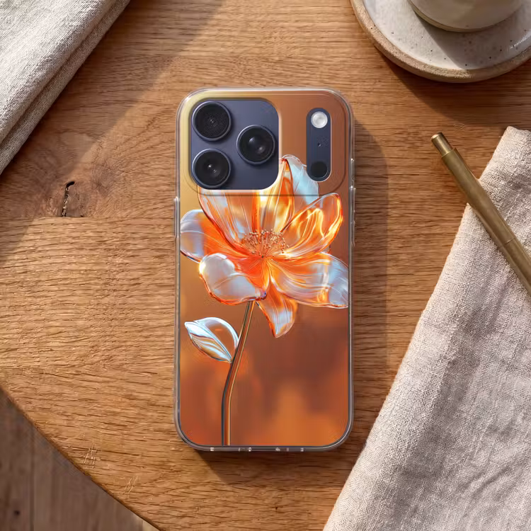 Glazen - Bloem - Zonlicht Telefoonhoesje iPhone 17 Pro klein -sfeer1