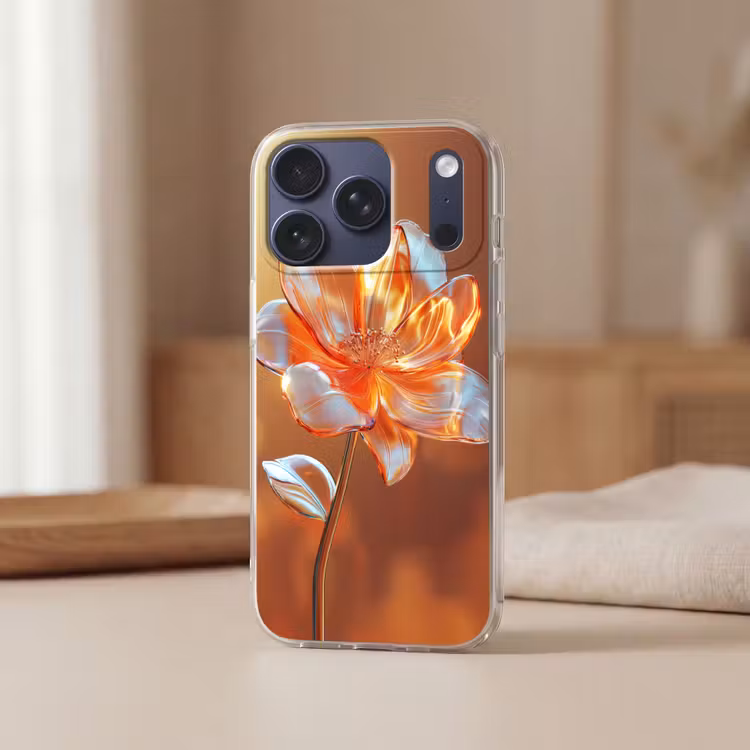 Glazen - Bloem - Zonlicht Telefoonhoesje iPhone 17 Pro klein -sfeer2