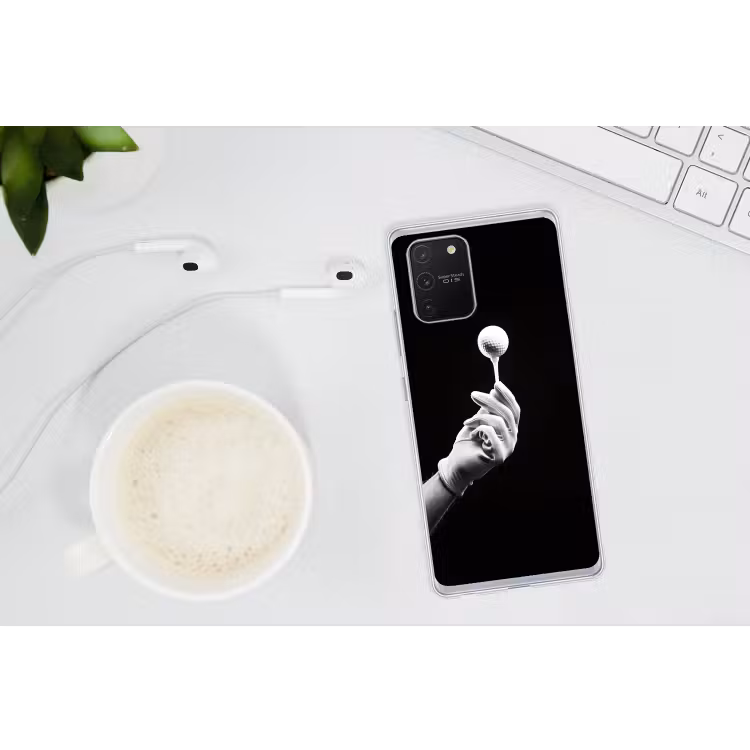 Golfbal - Zwart - Wit Telefoonhoesje Samsung Galaxy S10 Lite klein -oordopS10Lite