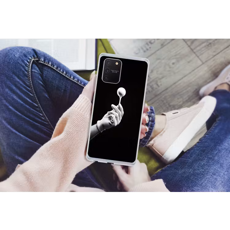 Golfbal - Zwart - Wit Telefoonhoesje Samsung Galaxy S10 Lite klein -handS10Lite