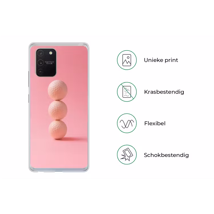 Golfballen - Roze - Drie Telefoonhoesje Samsung Galaxy S10 Lite klein -specsS10Lite