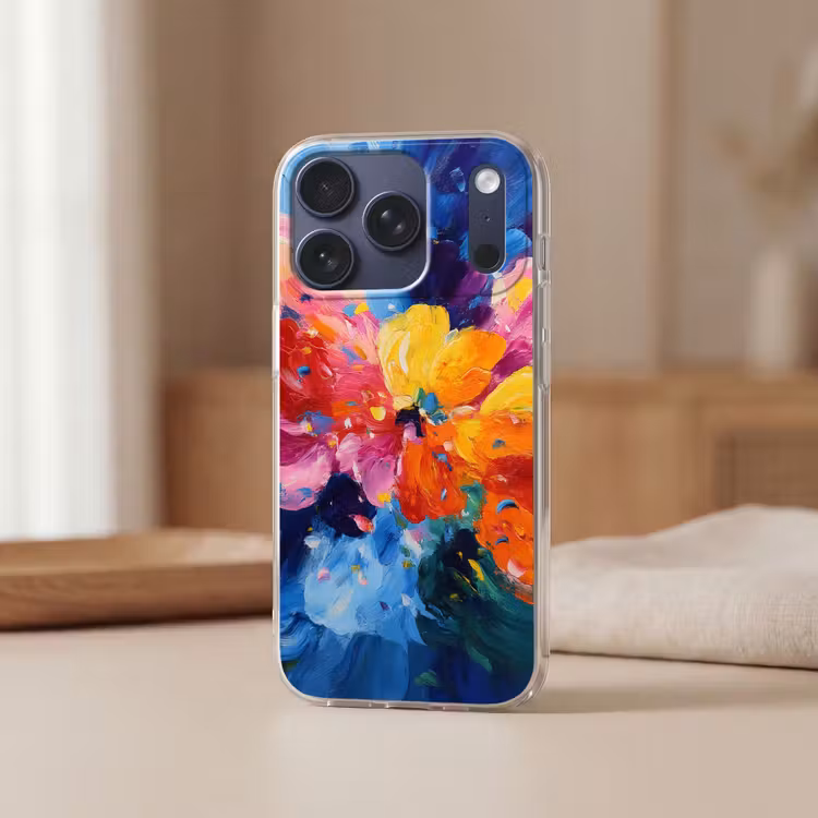 Golvend - Energie - warm Telefoonhoesje iPhone 17 Pro klein -sfeer2