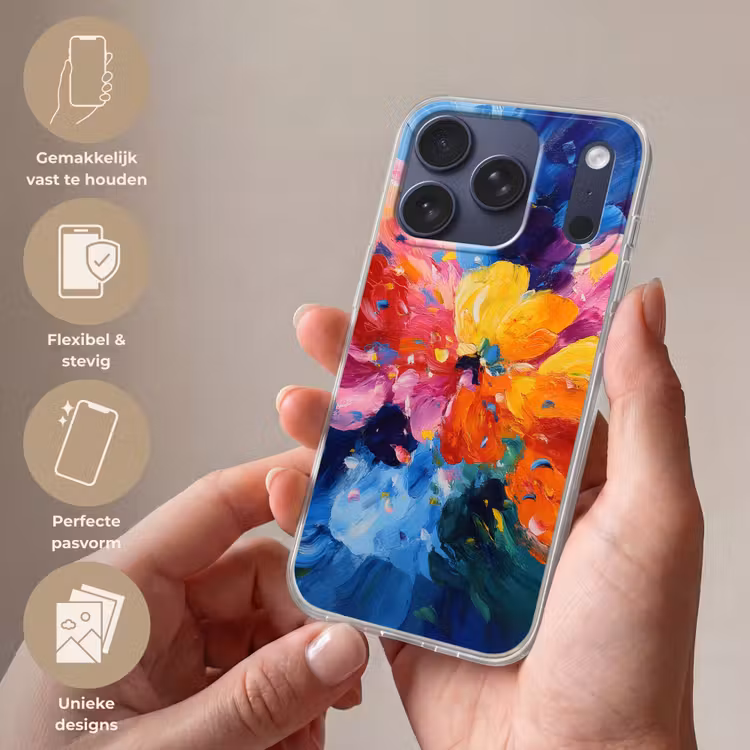 Golvend - Energie - warm Telefoonhoesje iPhone 17 Pro klein -sfeer3_NL