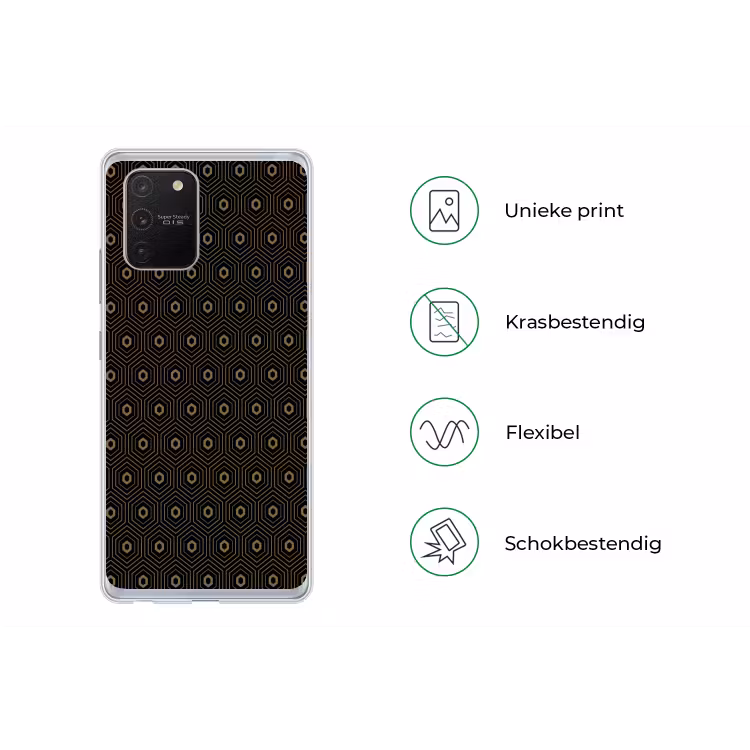 Goud - Illusie - Patroon Telefoonhoesje Samsung Galaxy S10 Lite klein 364 -specsS10Lite