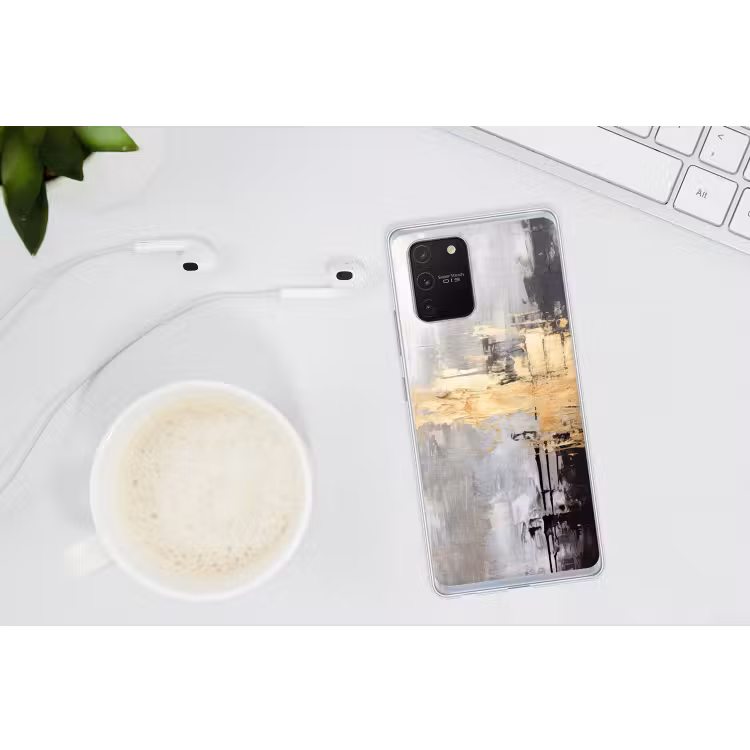 Goud - Luxe - Acryl - Kunst Telefoonhoesje Samsung Galaxy S10 Lite klein -oordopS10Lite
