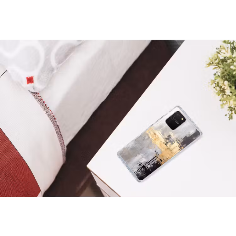 Goud - Luxe - Acryl - Kunst Telefoonhoesje Samsung Galaxy S10 Lite klein -kamerS10Lite