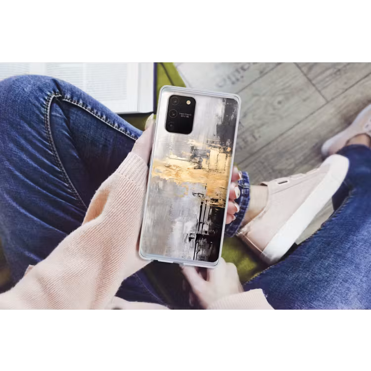 Goud - Luxe - Acryl - Kunst Telefoonhoesje Samsung Galaxy S10 Lite klein -handS10Lite