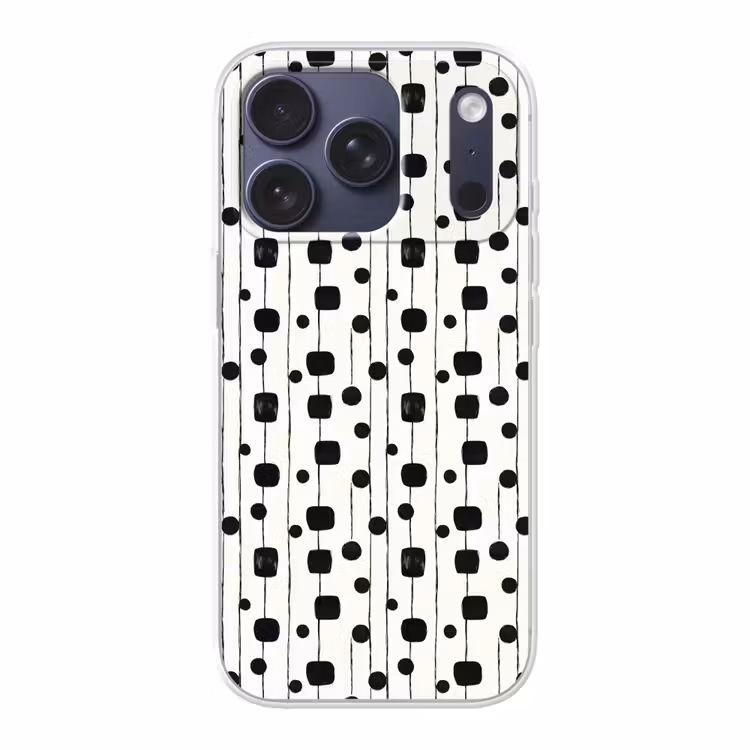 Grafisch - Modern - Zwart Telefoonhoesje iPhone 17 Pro klein 878 -3d