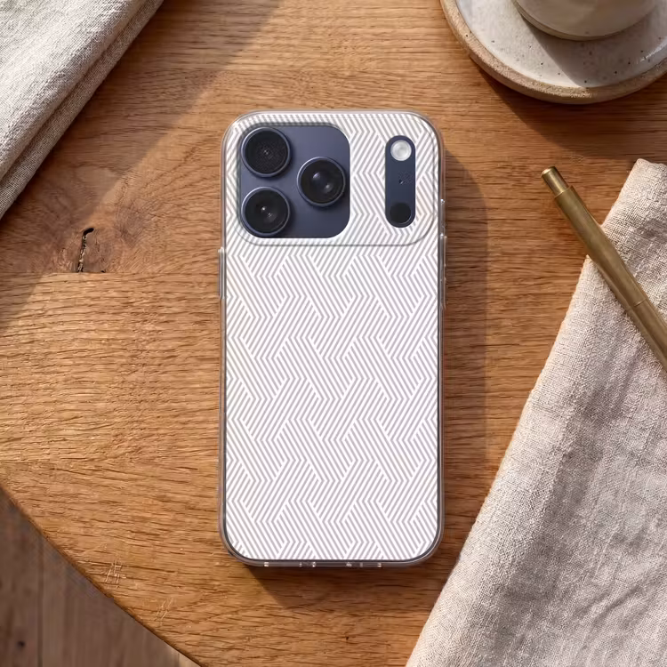 Grafisch - Patroon - Modern - Schuin Telefoonhoesje iPhone 17 Pro klein 878 -sfeer1