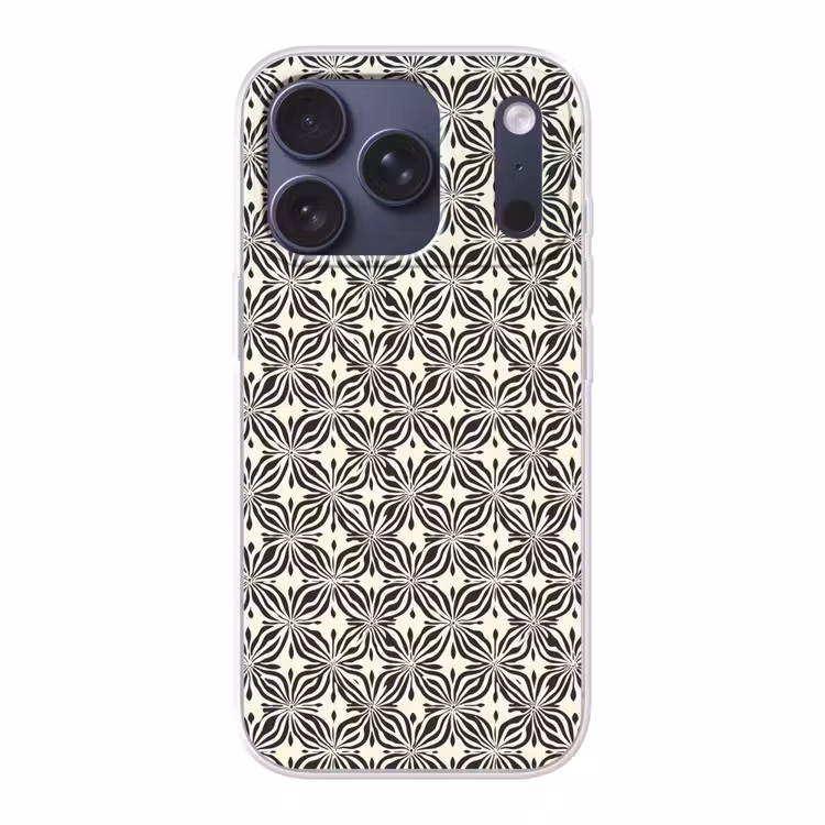 Grafisch - Patroon - Zwart Telefoonhoesje iPhone 17 Pro klein 878 -3d