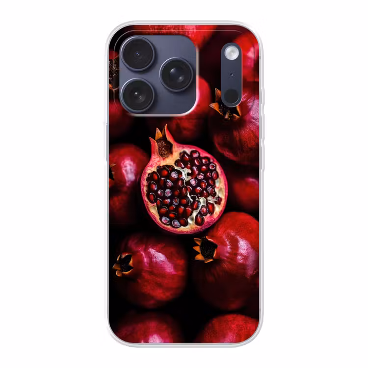 Granaatappel - Rood - Fruit Telefoonhoesje iPhone 17 Pro klein -3d