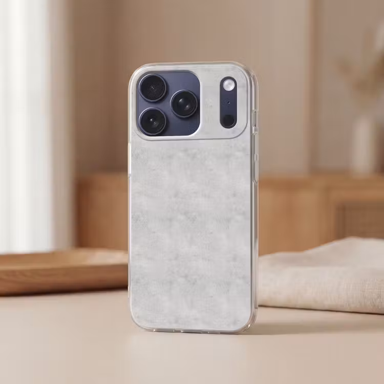 Grijs - Beton - Neutraal Telefoonhoesje iPhone 17 Pro klein 878 -sfeer2