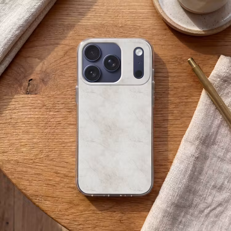 Grijs - Marmer - Aders Telefoonhoesje iPhone 17 Pro klein 878 -sfeer1