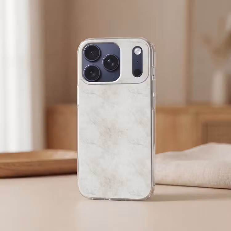 Grijs - Marmer - Aders Telefoonhoesje iPhone 17 Pro klein 878 -sfeer2