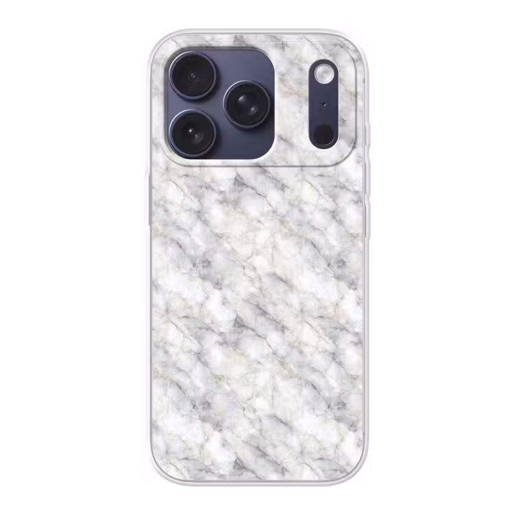 Grijs - Marmer - Gedetailleerd Telefoonhoesje iPhone 17 Pro klein 878 -3d