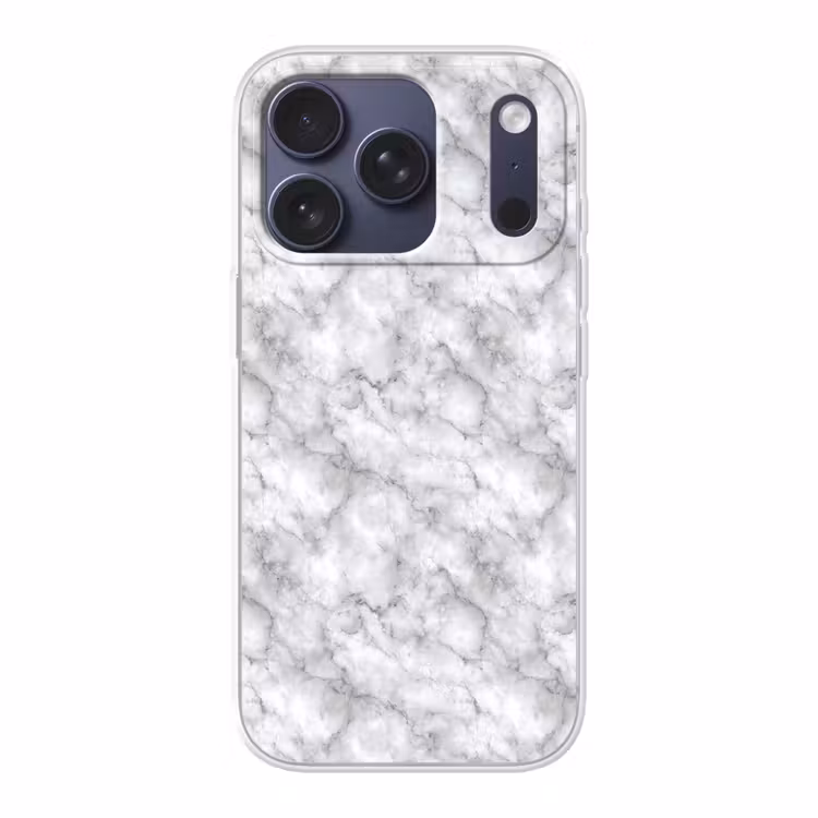 Grijs - Marmer - Klassiek - Aders Telefoonhoesje iPhone 17 Pro klein 878 -3d