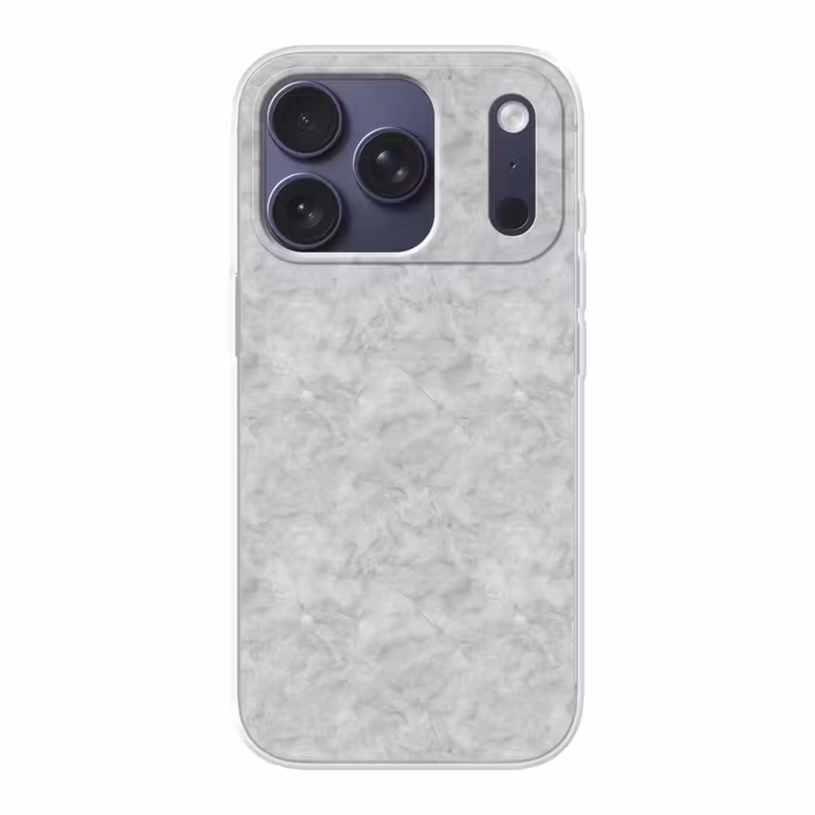 Grijs - Marmer - Mat Telefoonhoesje iPhone 17 Pro klein 878 -3d