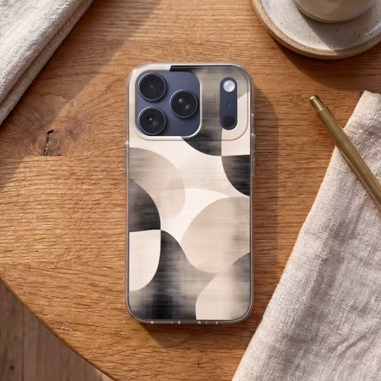 Grillige vormen - Subtiele overgangen - Dynamisch Telefoonhoesje iPhone 17 Pro klein -sfeer1