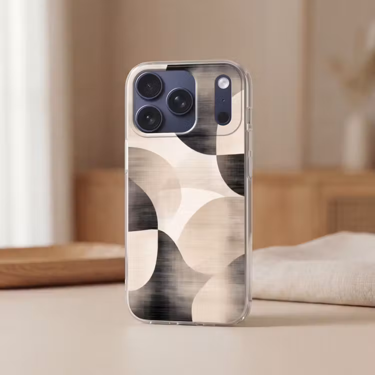 Grillige vormen - Subtiele overgangen - Dynamisch Telefoonhoesje iPhone 17 Pro klein -sfeer2