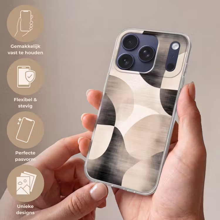 Grillige vormen - Subtiele overgangen - Dynamisch Telefoonhoesje iPhone 17 Pro klein -sfeer3_NL