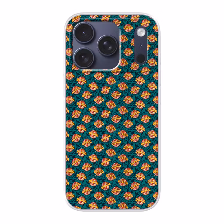 Groen - Disco - Patroon Telefoonhoesje iPhone 17 Pro klein 878 -3d