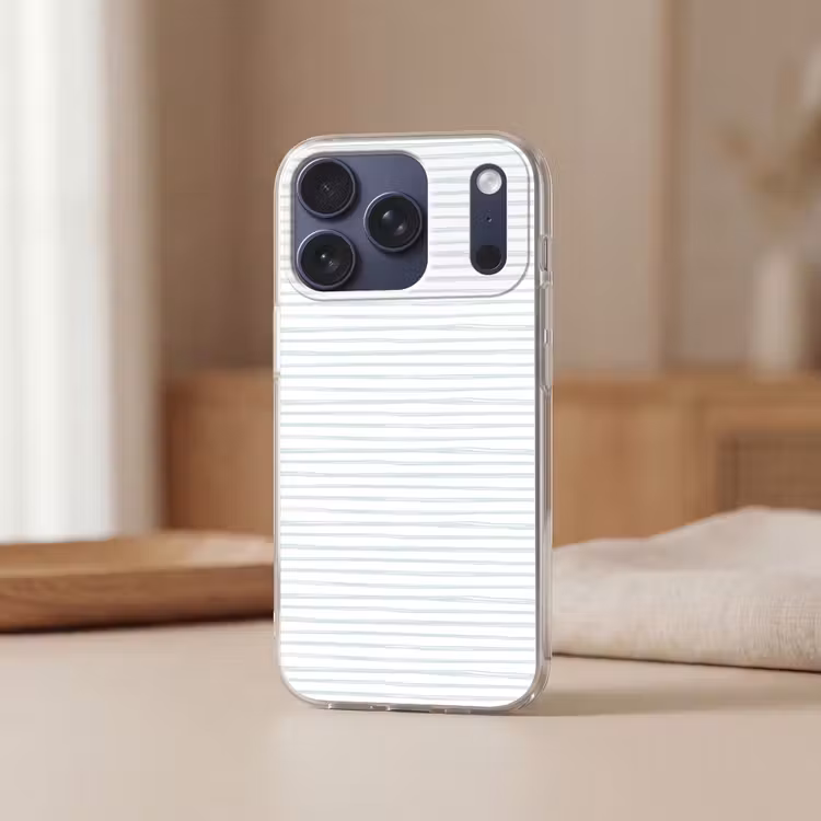 Zee - Sfeer - Strepen - Groen Telefoonhoesje iPhone 17 Pro klein 878 -sfeer2