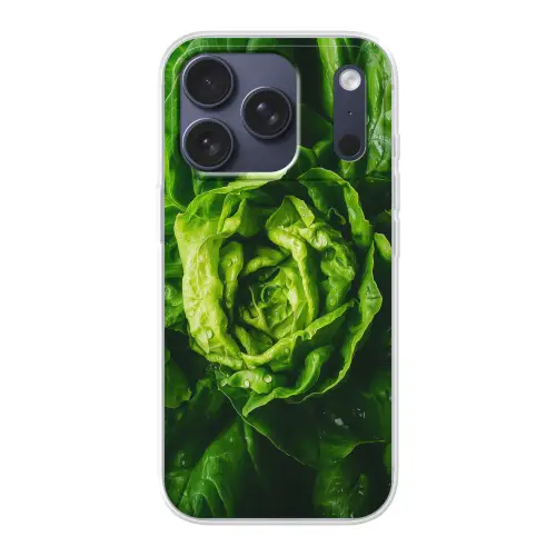 Groente - Sla - Groen Telefoonhoesje iPhone 17 Pro klein -3d