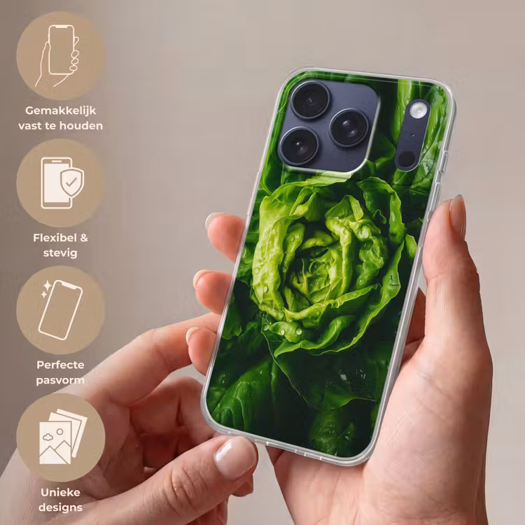 Groente - Sla - Groen Telefoonhoesje iPhone 17 Pro klein -sfeer3_NL