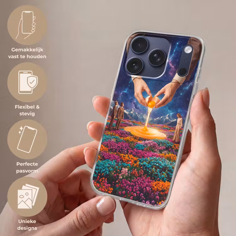 Telefoonhoesje - Handen - Ei - Surrealisme - Handen - Ei - Surrealisme Telefoonhoesje iPhone 17 Pro klein