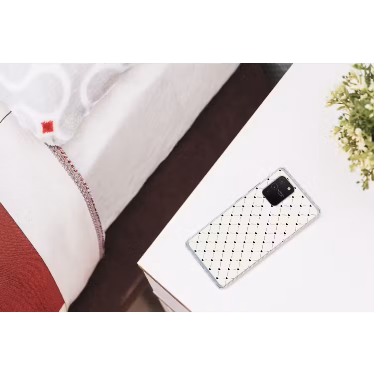 Hart - Dotline - Wit - Zwart Telefoonhoesje Samsung Galaxy S10 Lite klein 364 -kamerS10Lite