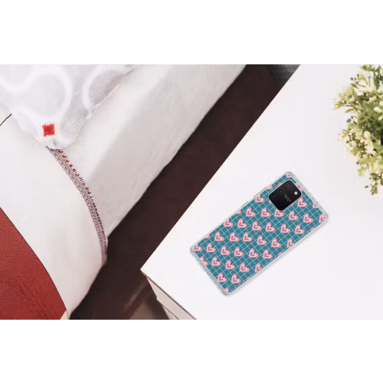 Hartjes - Raster - Patroon - Blauw Telefoonhoesje Samsung Galaxy S10 Lite klein 364 -kamerS10Lite