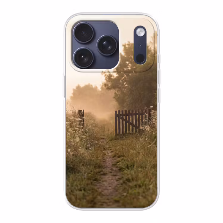 Hek - Natuur - Mist - Veld Telefoonhoesje iPhone 17 Pro klein -3d
