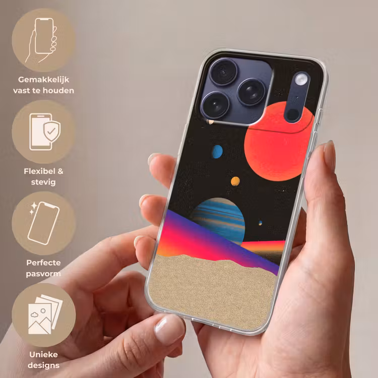 Hemel - Planeten - Felgekleurd Telefoonhoesje iPhone 17 Pro klein -sfeer3_NL
