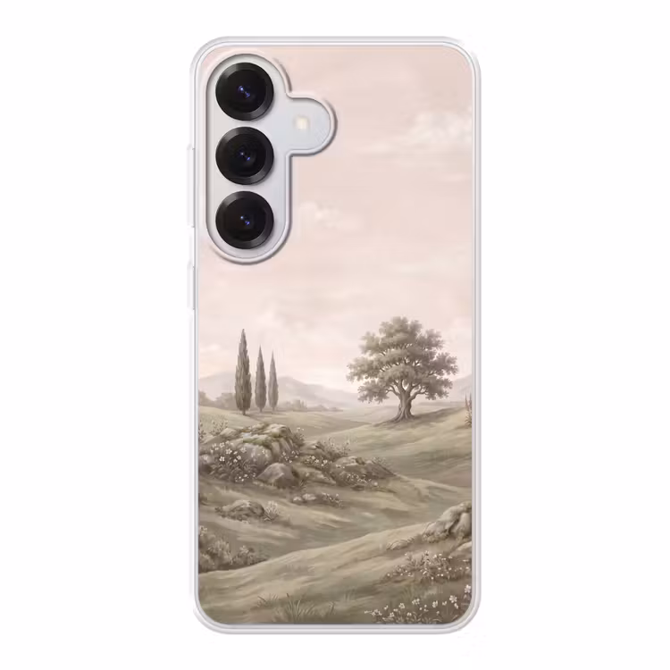 Heuvellandschap - Bomen - Natuur - Groen Telefoonhoesje Samsung Galaxy S26 klein -3d