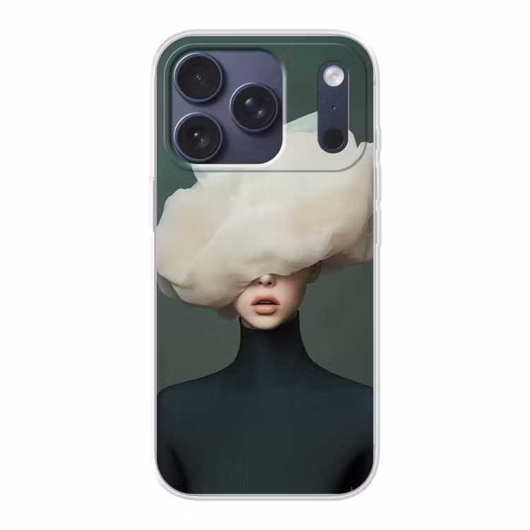 Hoed - Vrouw - Beige Telefoonhoesje iPhone 17 Pro klein -3d