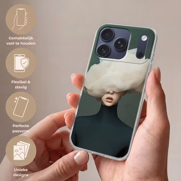 Hoed - Vrouw - Beige Telefoonhoesje iPhone 17 Pro klein -sfeer3_NL