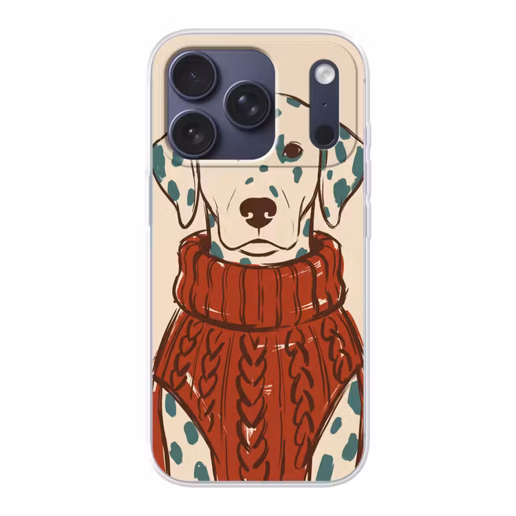Hond - Trui - Winter - Dieren - Rood Telefoonhoesje iPhone 17 Pro klein -3d