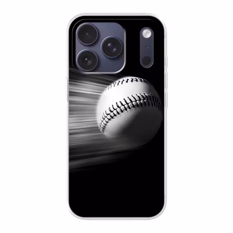 Honkbal - Wit - Vliegt Telefoonhoesje iPhone 17 Pro klein -3d