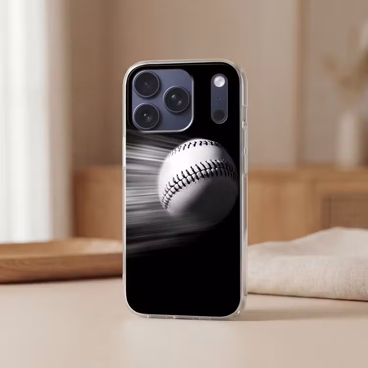 Honkbal - Wit - Vliegt Telefoonhoesje iPhone 17 Pro klein -sfeer2