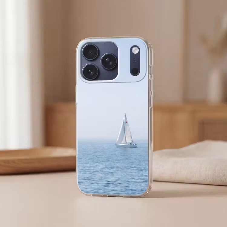 Horizon - Zeilboot - Zee Telefoonhoesje iPhone 17 Pro klein -sfeer2