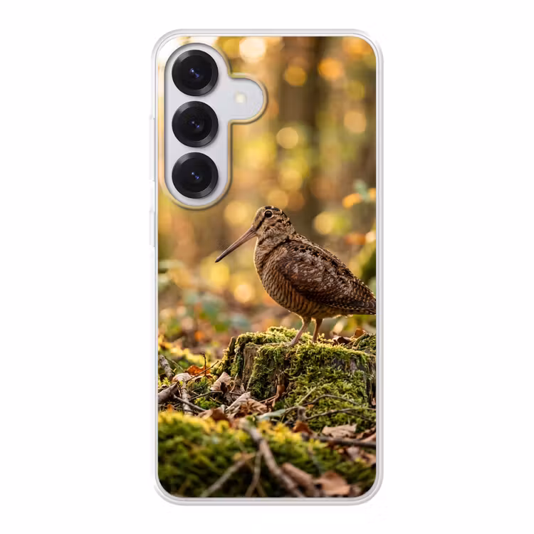 Houtsnip - Bos - Bladeren - Herfst - Gecamoufleerd Telefoonhoesje Samsung Galaxy S26 klein -3d