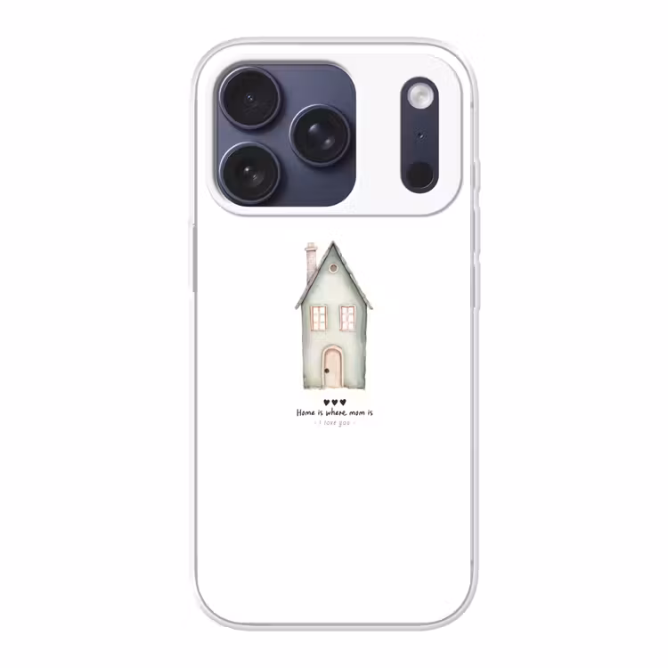 Huisje - Groen - Tekst - Liefdevol Telefoonhoesje iPhone 17 Pro klein -3d
