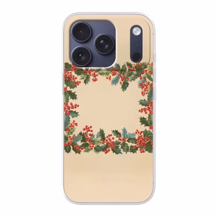 Hulstrand - Bessen - Beige Telefoonhoesje iPhone 17 Pro klein -3d
