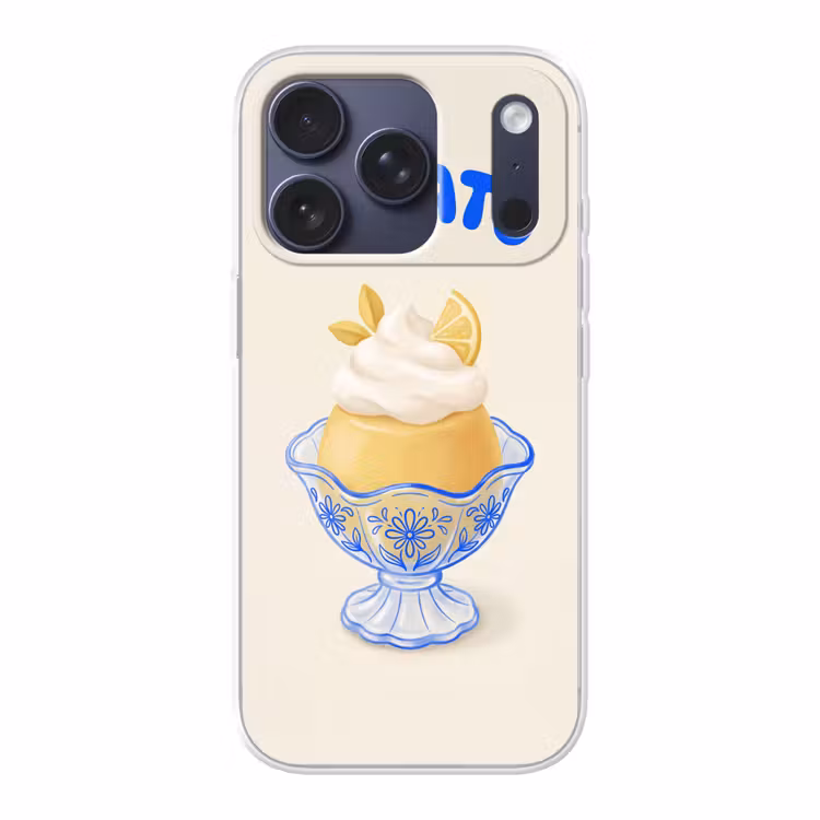 IJs - Citroen - Illustratie - Geel - Dessert Telefoonhoesje iPhone 17 Pro klein -3d